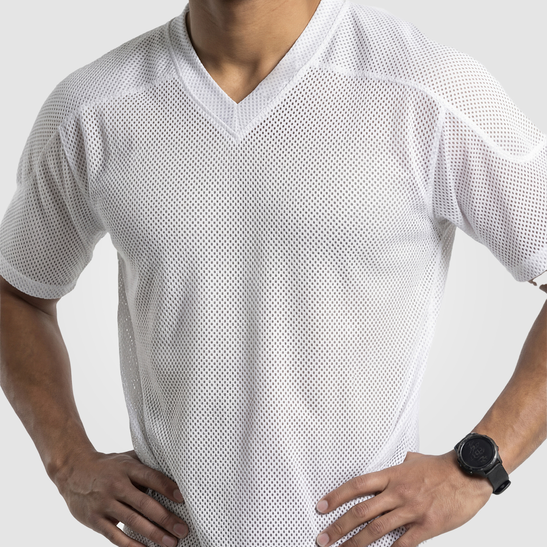 04 2 Arab Gear Heavy Lifting Oversize Mesh Tee (White) - Image 1