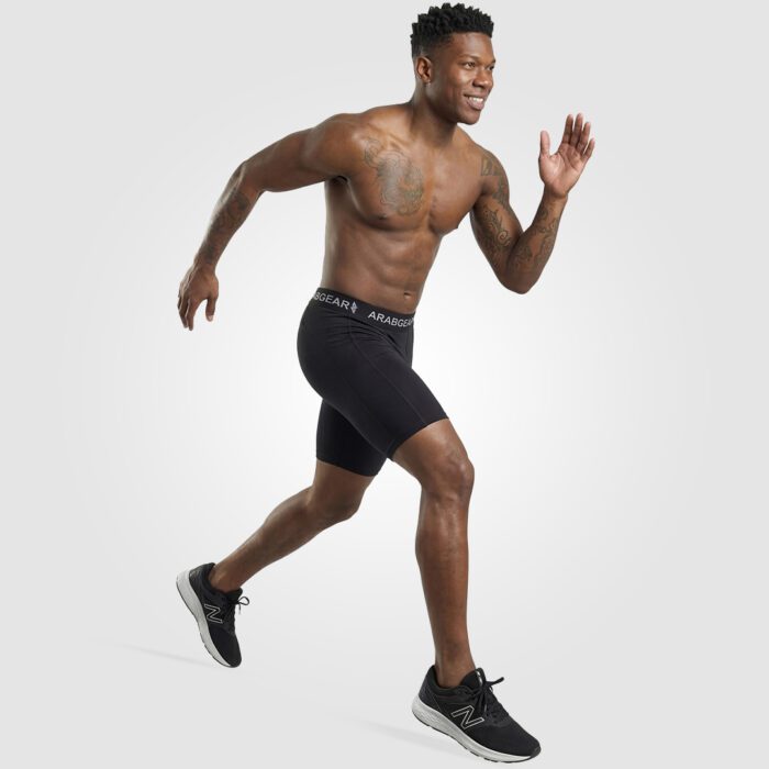 FusionX Long Compression Shorts (Black) - Image 3