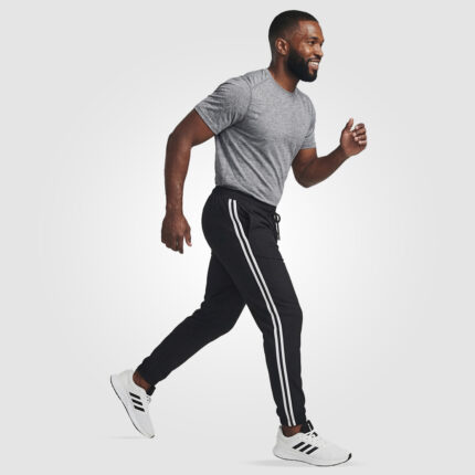 White Stripes Training Joggers (Black)