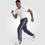 White Stripes Training Joggers (Navy Blue) - Image 2