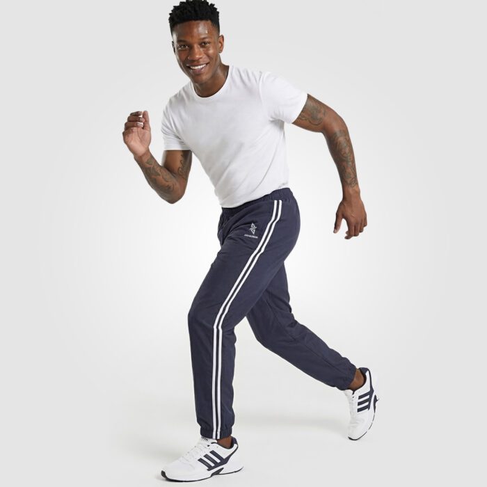 White Stripes Training Joggers (Navy Blue) - Image 2