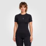 Core Compression Shirt (Black Half Sleeves)