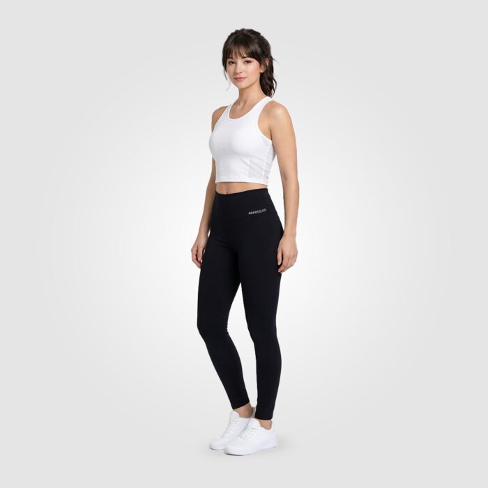 FlowMax High Waist Leggings (Black) - Image 3