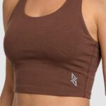 X-Back Padded Bra (Brown) - Image 2