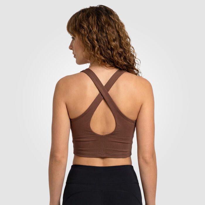 X-Back Padded Bra (Brown) - Image 3