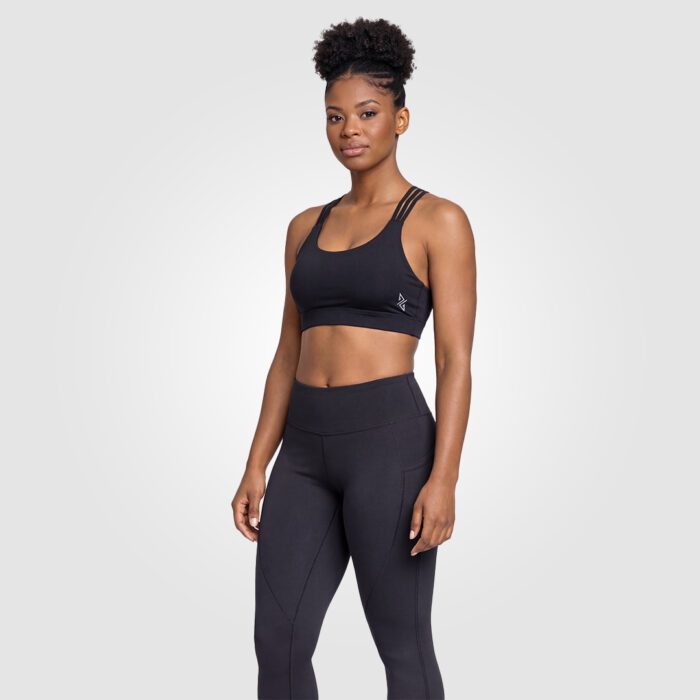 Hexa Stripe Padded Bra (Black) - Image 1