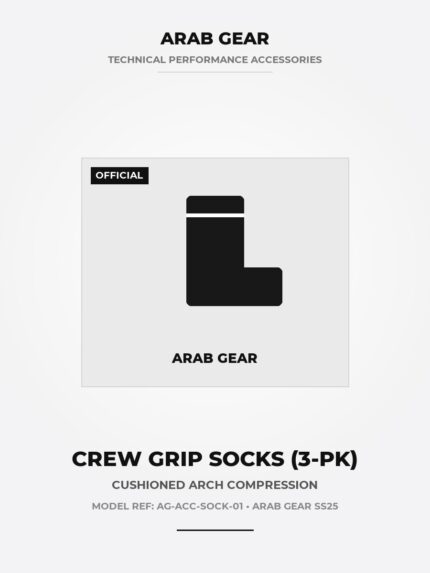 Arab Gear Athletic Crew Grip Socks (3-Pack)