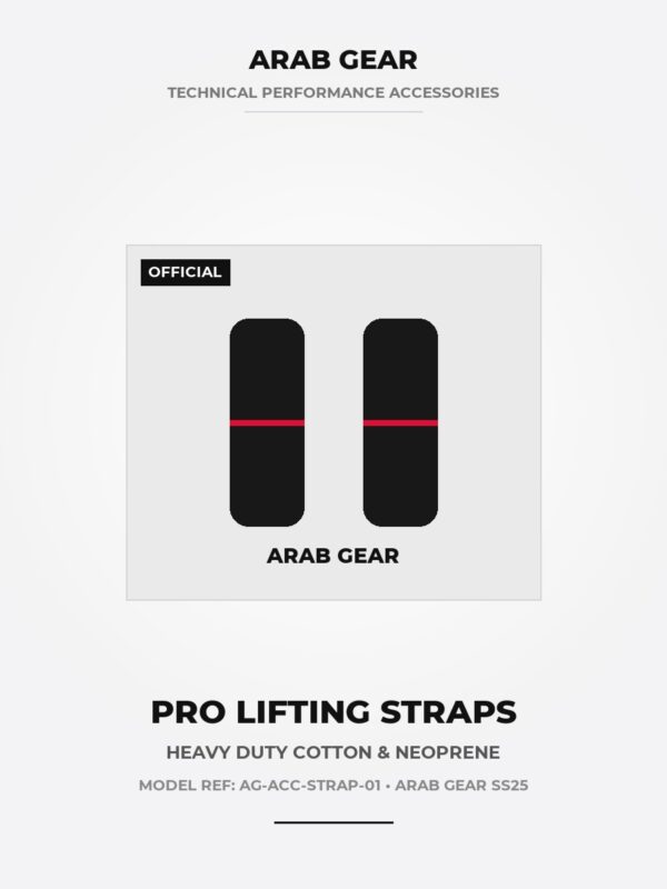Arab Gear Pro Lifting Straps (Black Edition)